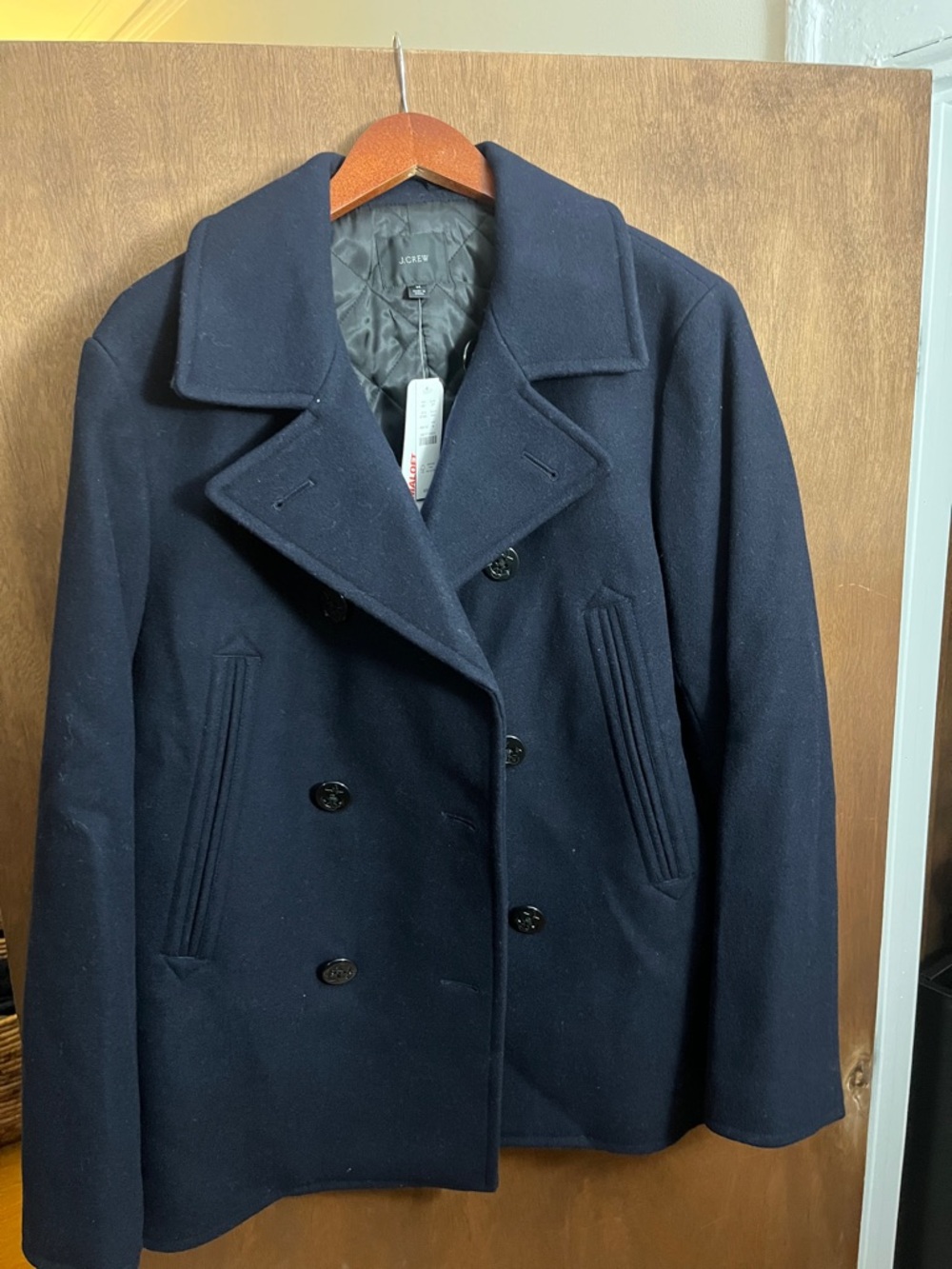 J. Crew Men's Dark Blue Peacoat